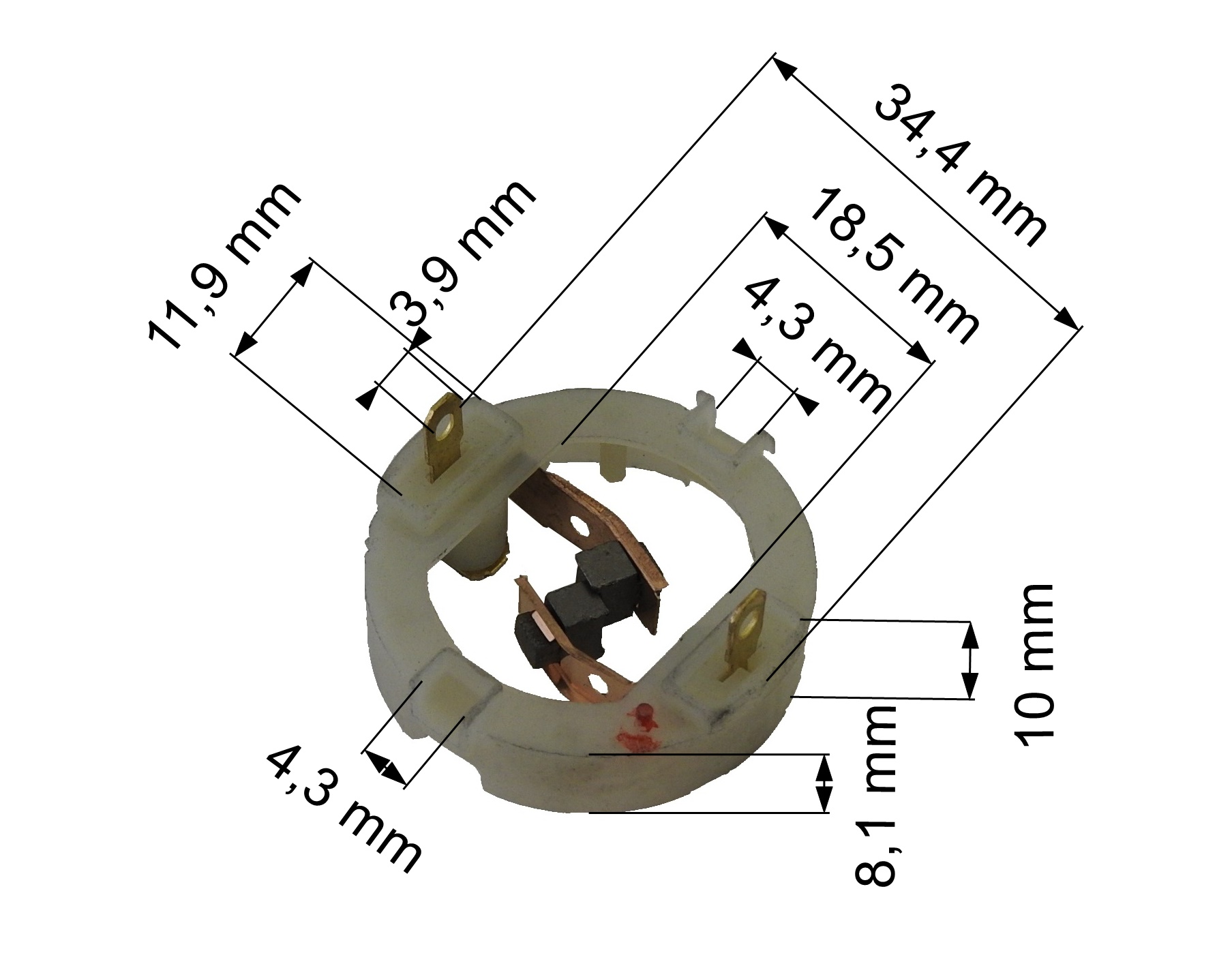 198 uhlíkové kartáče 3,6 x 5,5 mm včetně držáku
