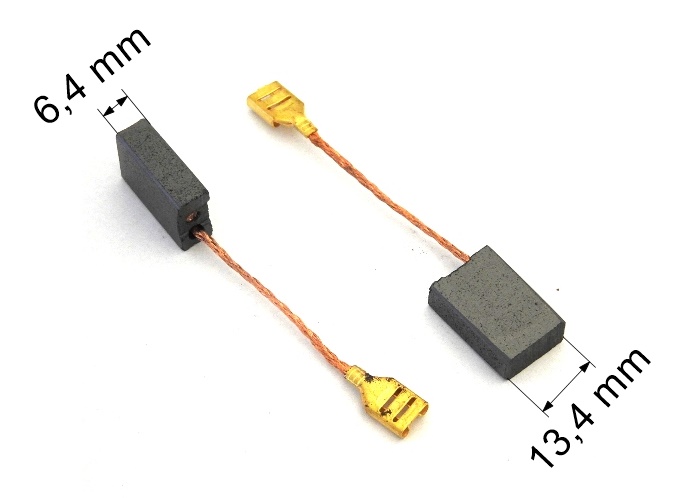 160 uhlíkové kartáče 6,4 x 13,4 mm
