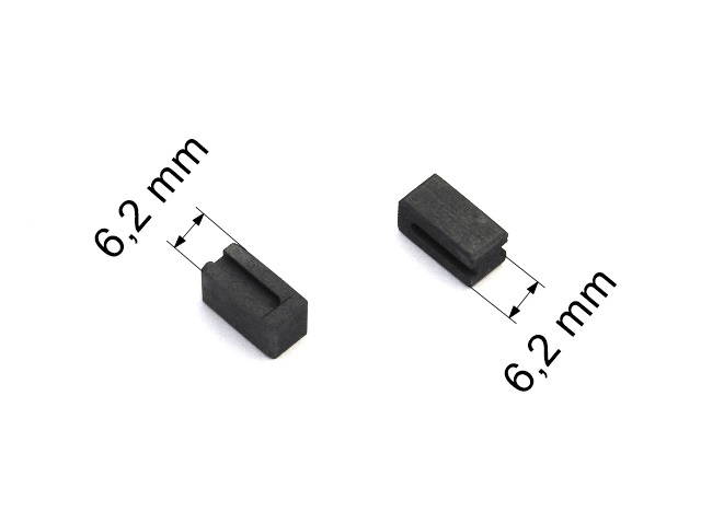 163 uhlíkové kartáče 6,2 x 6,2 mm