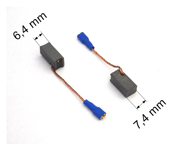 193 uhlíkové kartáče 6,4 x 7,4 mm