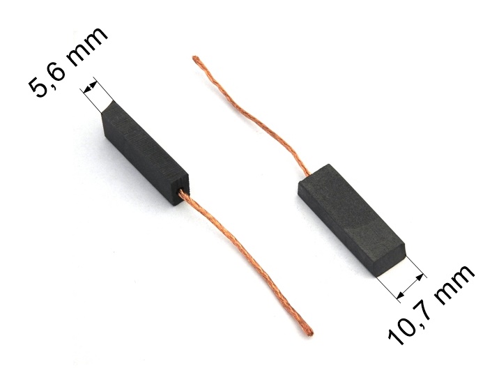 196 uhlíkové kartáče 5,6 x 10,7 mm