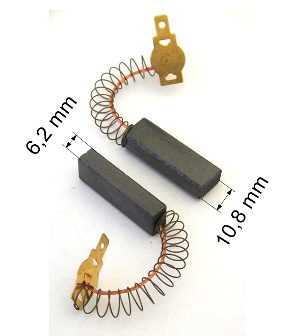 314 uhlíkové kartáče 6,2 x 10,8 mm