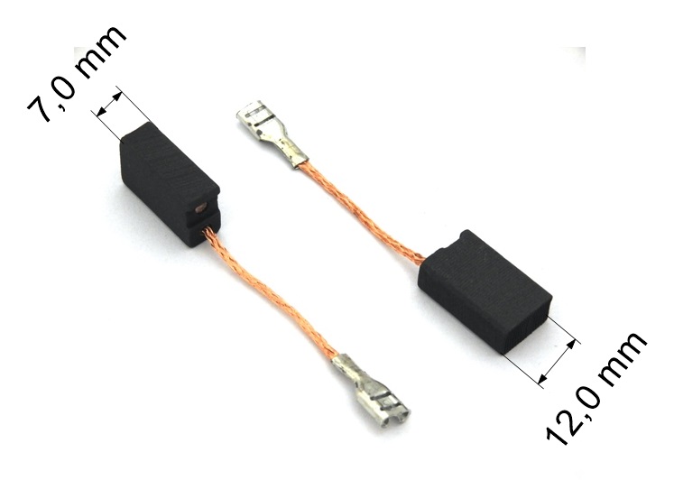 222 uhlíkové kartáče 7,0 x 12,0 mm