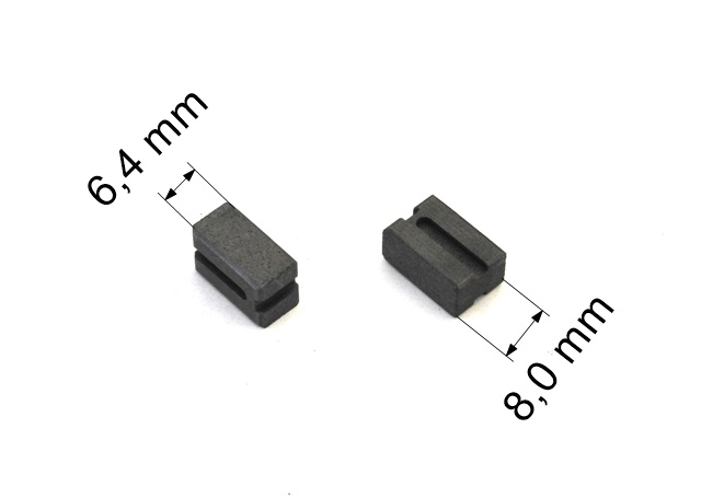 214 uhlíkové kartáče 6,4 x 8,0 mm