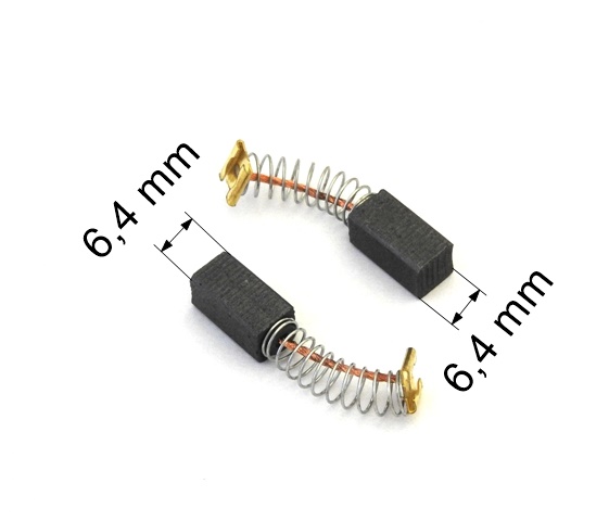 200 uhlíkové kartáče 6,4 x 6,4 mm