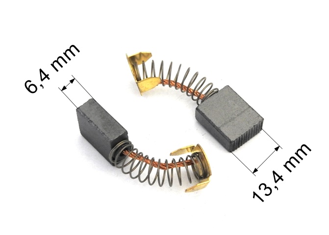 252 uhlíkové kartáče DC 12-24V 6,4 x 13,4 mm