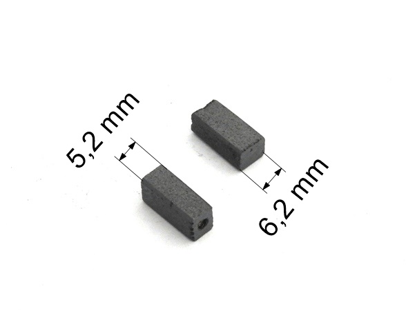 261 uhlíkové kartáče 5,2 x 6,2 mm