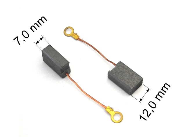 265 uhlíkové kartáče 7,0 x 12,0 mm