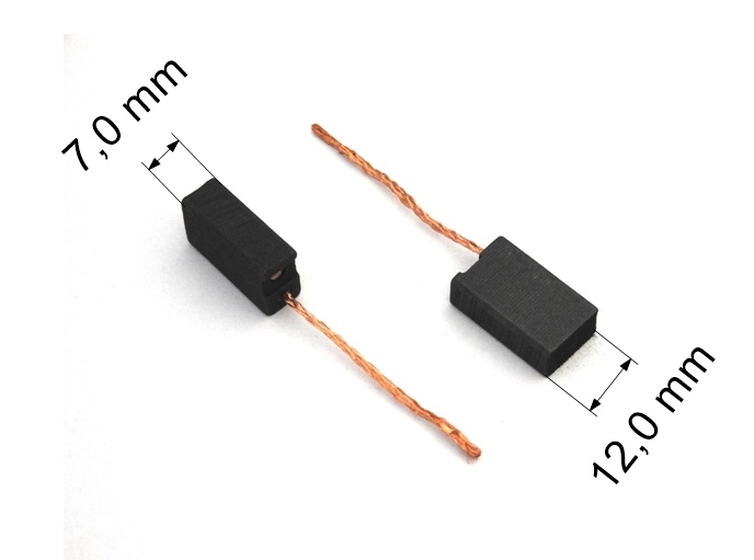 273 uhlíkové kartáče 7,0 x 12,0 mm