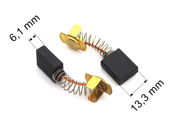 300 uhlíkové kartáče 6,1 x 13,3 mm