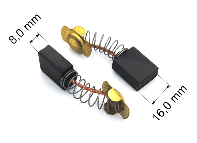 331 uhlíkové kartáče 8,0 x 16,0 mm