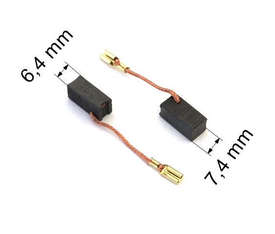 335 uhlíkové kartáče 6,4 x 7,4 mm