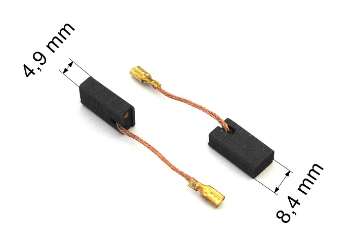 345 uhlíkové kartáče 4,9 x 8,4 mm