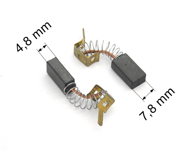 376 uhlíkové kartáče 4,8 x 7,8 mm