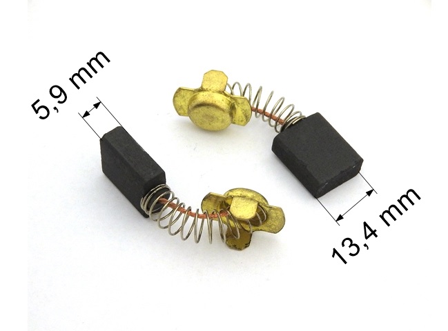 377 uhlíkové kartáče 5,9 x 13,4 mm