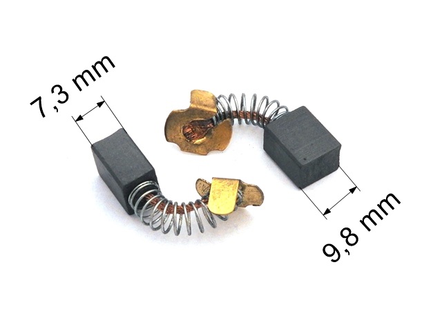 353 uhlíkové kartáče 7,3 x 9,8 mm