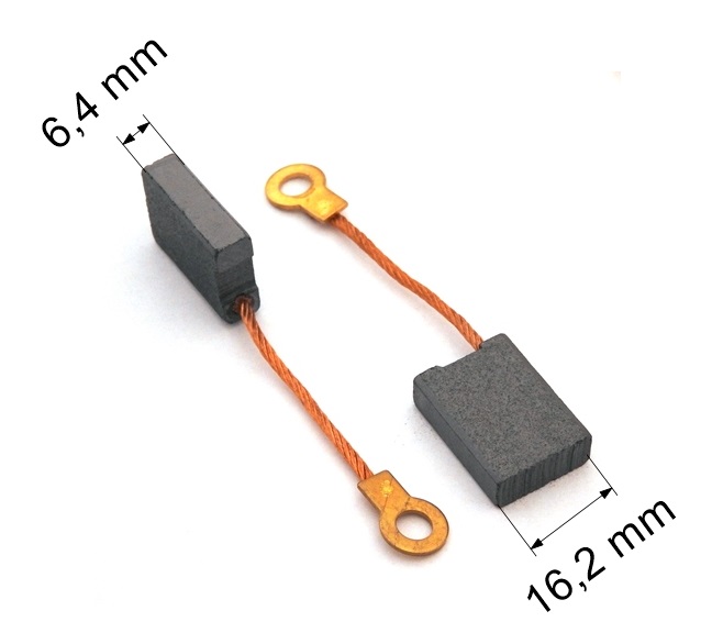 359 uhlíkové kartáče 6,4 x 16,2 mm