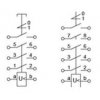 DKLD DZ07B vypinac spinac rele AC250V 16A 4kontakty + 1dodatecny E