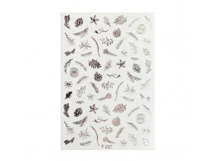 Water decsal sticker silver leafs 1