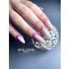 Latte gel Extra+Chrome flakes pink