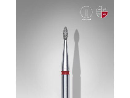 staleks diamantovy brusny nastavec drop red 16mm4mm fa40r0164