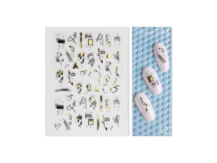 nalepky nail art gold glam 12