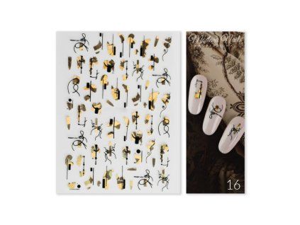 nalepky nail art gold glam 16