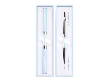 blulou gel brush flat 4 nail art slim 5