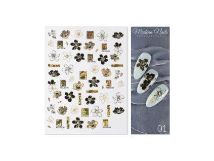 nail art gold glam 01