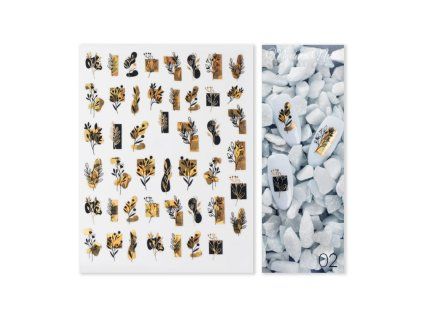 nalepky nail art gold glam 02