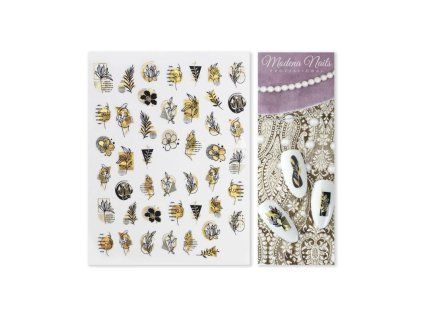 nalepky nail art gold glam 03