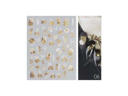 nalepky nail art gold glam 06