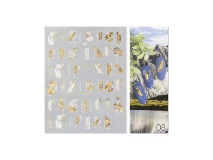 nalepky nail art gold glam 08