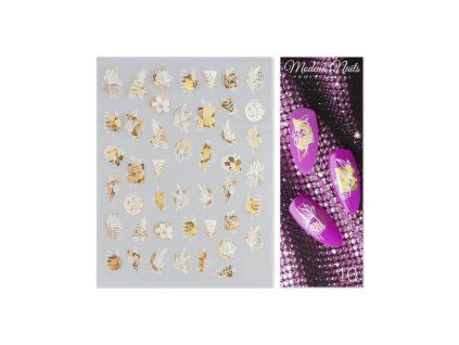nalepky nail art gold glam 10