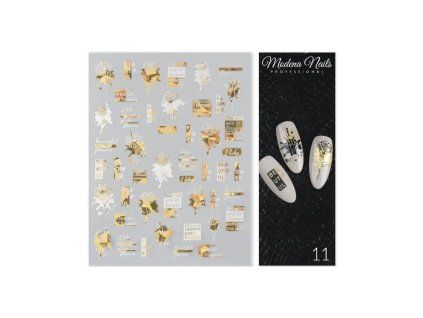 nalepky nail art gold glam 11