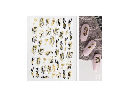 nalepky nail art gold glam 14