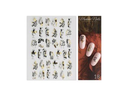 nalepky nail art gold glam 18