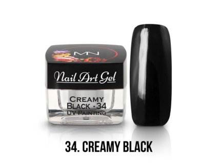 UV Painting Nail Art Gel 34 Creamy Black