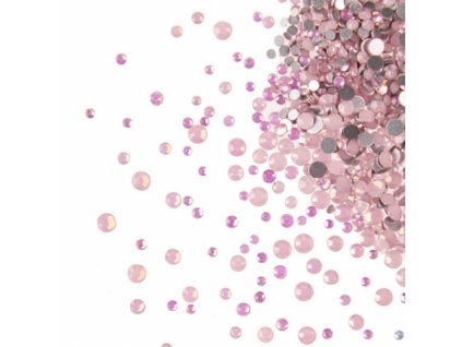 pink opal cyrkonie do paznokci rozowe