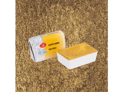 AKVARELOVÁ BARVA BÍLÉ NOCI 2,5 ml /1 kus Zlato INKU.  Inca Gold