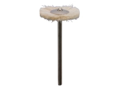 Kartáček leštička na nehty, kozí chlup, jemný, bílý 22 mm