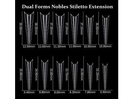 DUAL  FORMS NOBLES STILETTO EXTENSION  na prodloužení nehtů  (Vybrat množství)