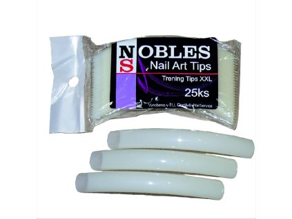 TIPY XXL BLING EXTRA DLOUHÉ NAIL ART NATURAL (25 ks stejné velikosti 10 cm)