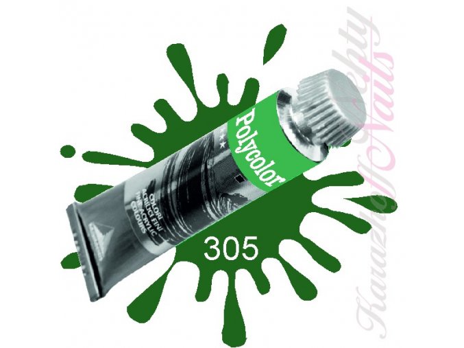 Akrylové barvy na nehty POLYCOLOR Brilliant Green Deep (305)