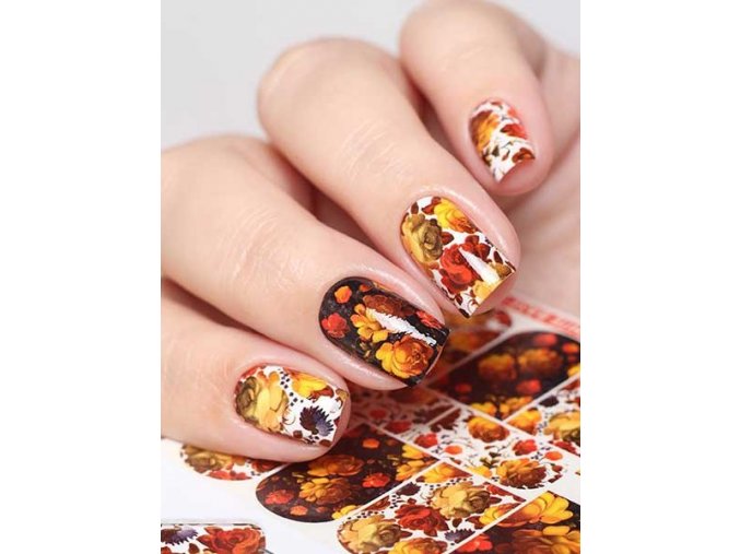 SLIDER NAIL ART  623 Flowers