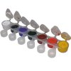 Kelímky prázdné na akrylové barvy, ozdoby, třpyt a pigment ( 7x6ml)