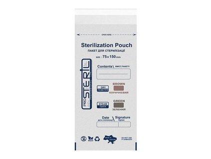 Kraftové sáčky 75x150 mm Prosteril, (100 ks) - bílý