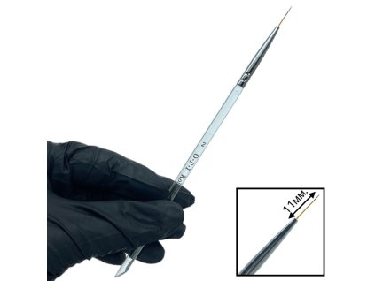 Tenký štětec na lakování OPI pro design nehtů průhledný - 02