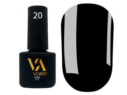 Color Gel Polish VALERI 20, 6 ml black