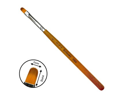 Oval Brush OPI for building and modeling nails with gel and acrylic - 06